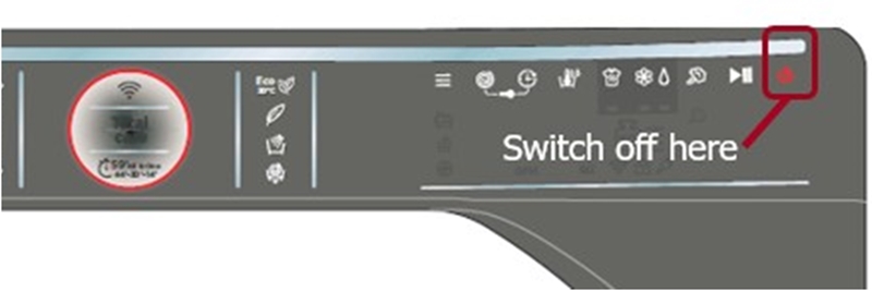 press this button to switch appliance off